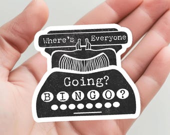 Where's Everyone Going? Bingo? Sticker, Resident Evil Merch