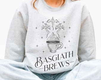 Basgiath Brews Sweatshirt, Fourth Wing War College, Fantasy Bookish Apparel