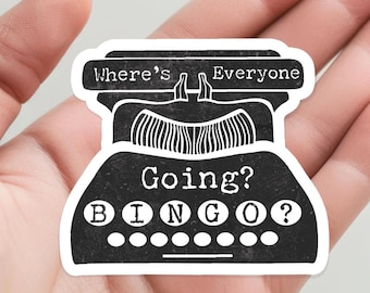 Where's Everyone Going? Bingo? Sticker, Resident Evil Merch