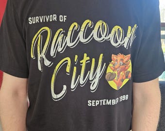 Survivor of Raccoon City Shirt, Resident Evil Leon Kennedy Gaming Tee