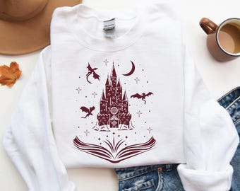 Romantasy Bookish Sweatshirt: Cozy Reader's Gift