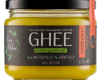 Ojas Kitchen Ayurvedic Clarified Ghee Butter with Turmeric & Black pepper | 100% Natural | Lactose Free Cow Ghee | High Smoke Point | 225 gr