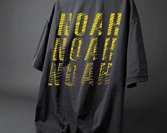 Noah Name Halftone T-Shirt Design: Retro Streetwear PNG (Digital Download)