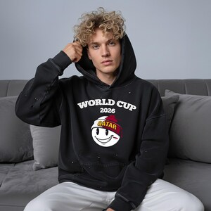 Qatar World Cup 2026 Digital Design, Qatar Soccer Mascot PNG, Arabic Football Emoji Shirt, Qatar Fan Gift A3, Middle East Soccer Tournament image 7