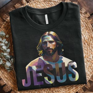 Jesus Color Light Halftone PNG Design for t-shirs, Sweatshirts, Hoodies and more! DTG Design, DTF File, Plantilla Semitono