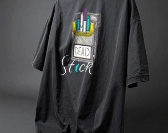 High-Quality Halftone Dead Stick Cigarette Box Digital T-Shirt Design, Streetwear Aesthetic PNG, Grunge Apparel Graphic for DTF and DTG