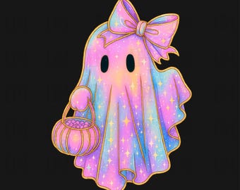 Halloween Neon Ghost Png, Neon Spooky Vibes Png, Cute Boo Ghost Coquette Png, Neon Halloween Png, Png, Halloween Png, Spooky Season Png
