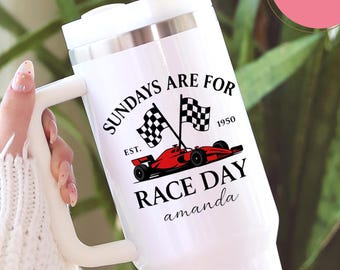 Formula One Racing Tumbler, Sundays Are For F1 Cup, Race Car Fan Gift, F1 Lover Tumbler, Custom Motorsport Cup, Racing Enthusiast Gift