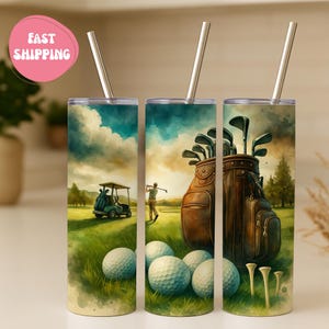 Personalized Golf Tumbler, Custom Name Golfer Cup, Golf Lover Gift, Coach Appreciation Tumbler, Retirement Golf Gift, Golf Enthusiast Cup