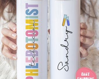 Personalized Phlebotomist Tumbler, Custom Lab Tech Gift