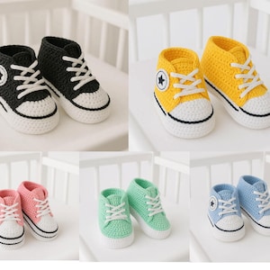 Crochet Pattern Baby Shoes PDF, Newborn Crochet Pattern, Baby Boy Girls Booties sneakers, Gifts For Kids, Gifts For Baby, Handmade Crochet