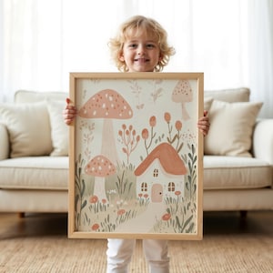 Impresión de acuarela bohemia - Póster para habitación de bebé - Impresión para dormitorio de niña estilo bohemio - Impresión de decoración de pared para niños - Arte infantil adorable - Impresión A5 A4 A3 A2