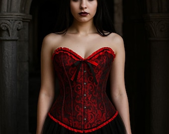Wikinger Blumen Korsett für Halloween, Gothic Mittelalter Frauen Korsett Top, Renaissance Faire Viktorianischer Korsett Gürtel, Wikinger Renfaire Fantasy Kleid