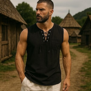 Medieval Men Viking Shirt, Renaissance Viking Knight Tunic, Steampunk Pirate Style Shirt, Ren Faire Celtic Larp Tunic, Pirate Cosplay Tunic