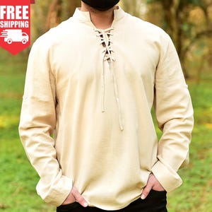 Renaissance Medieval Viking Shirt, Viking Knight Pirate Tunic, Style Shirt, Ren Faire Celtic Larp Tunic, Viking Men Tunic, , Pirate Cosplay