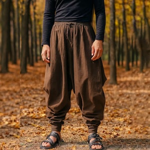 Medieval Pirate Harem Pants, Renaissance Faire Viking Larp Pants, Knight Pirate Fantasy Costume, Ren Faire Halloween Gothic Festival Pants