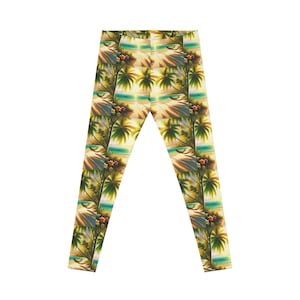 Floral Leggings, Women&#39;s Casual Leggings, Botanical Pants, Soft Stretchy Leggings, Patterned Tights, Spring Fashion Leggings