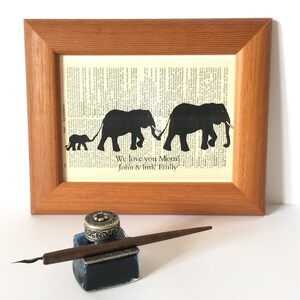 Elephant Baby Shower Gift, bookish gifts, book nook, old book pages