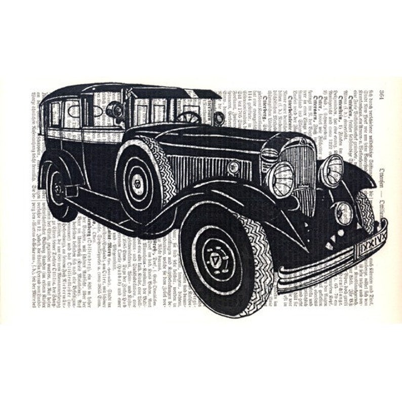 Black Oldtimer, dictionary print, literary gifts, book nook image 3