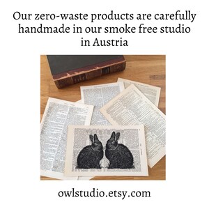 Fiance Gift for Him, I Love You Heart, Art Print on Old Book Pages, Zero Waste Gifts image 4