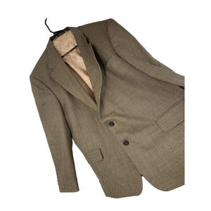 Rare Oscar De La Renta Mens 48R Houndstooth Wool Blazer RY10369 Vintage EUC