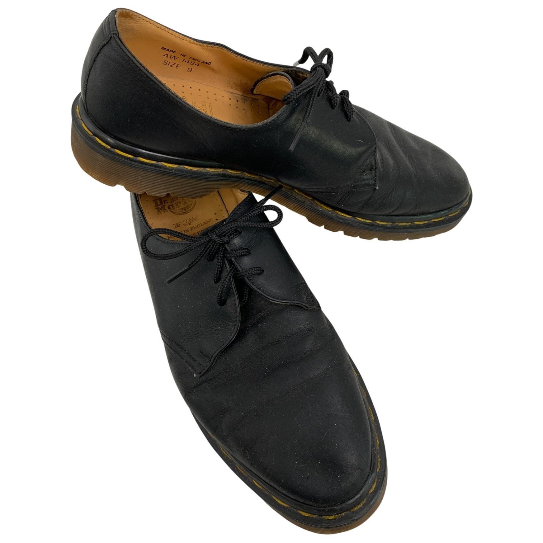 Dr. Martens Men\'s Vintage Black Leather Made In England 3 Hole Shoes Sz 9 2976 Vintage Made In England Chelsea Boots in Black | Dr  main image 3