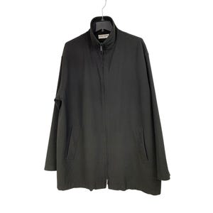 VTG Giorgio Armani Zip Black Liesure Jacket Made In Italy RR10257 Sz Large