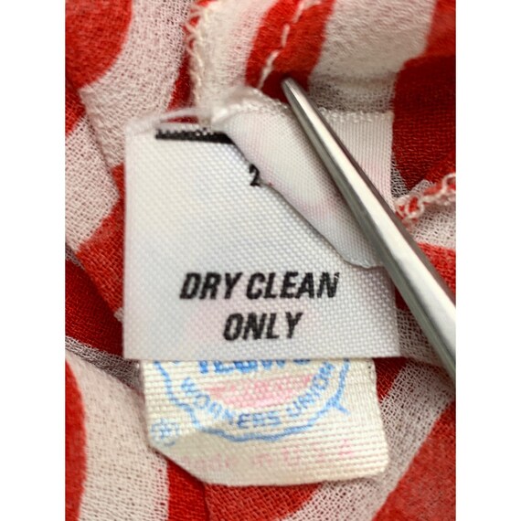 Vintage 80s Albert Nipon Red Striped Nautical Siz… - image 6