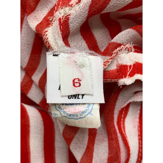 Vintage 80s Albert Nipon Red Striped Nautical Siz… - image 5