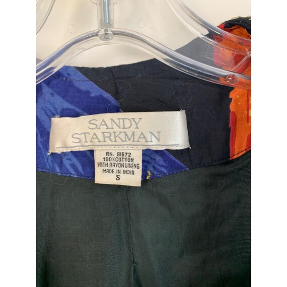 Vintage Sandy Starkman Sequin Blazer Abstract Art Plants EUC Size Small View 3