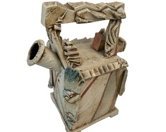 Ceramic Teapot Jim Stewart Studio Carved Stonewear Pottery Abstract Art C9049