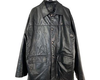 Giorgio Armani Classico Fit Vintage Leather Jacket - Etsy