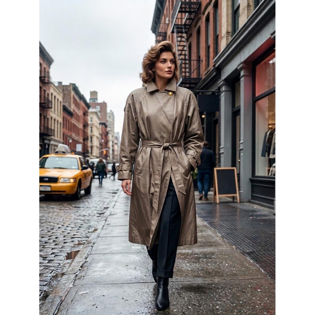 Drop Shoulder Trench Coat - Etsy