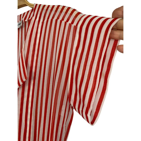 Vintage 80s Albert Nipon Red Striped Nautical Siz… - image 7