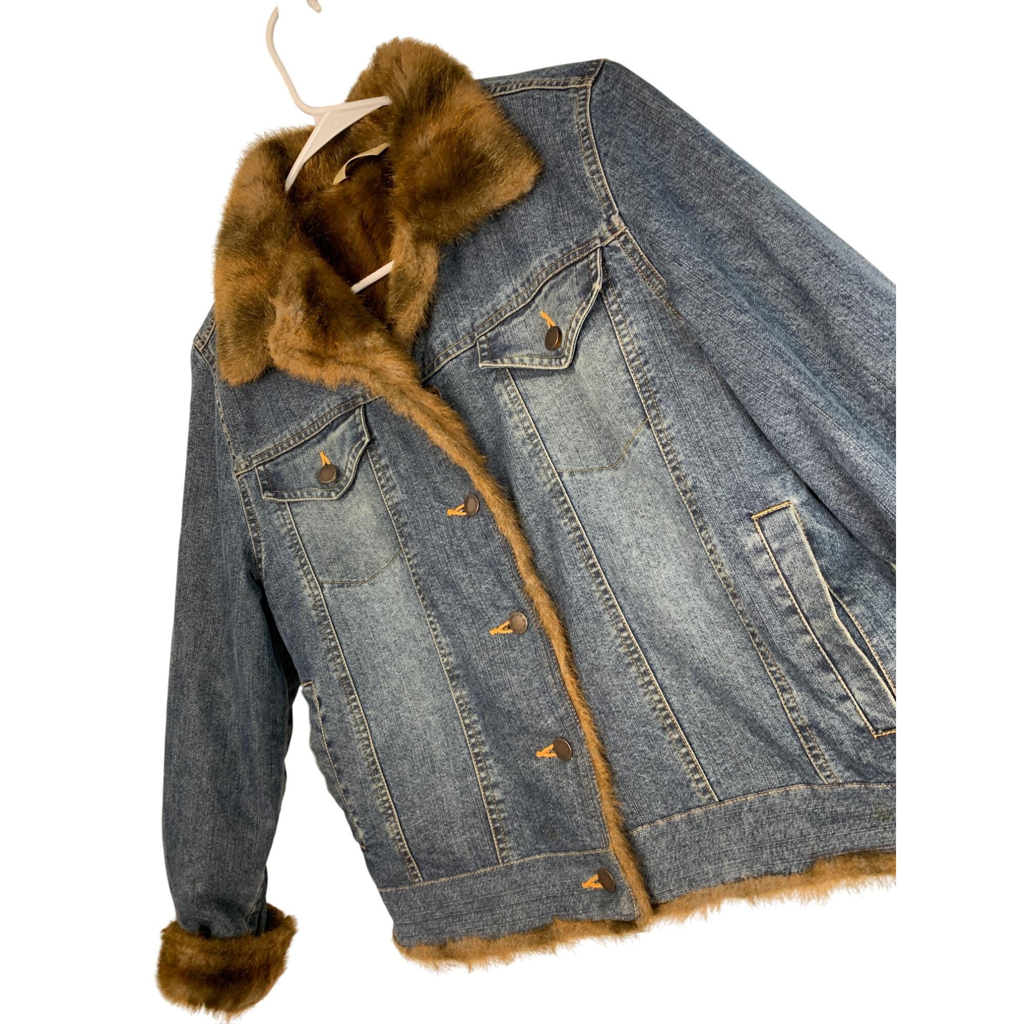 Denim Fur Coat