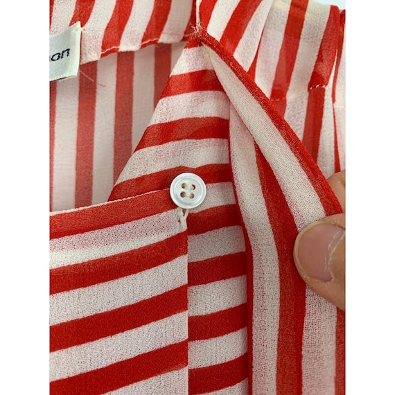 Vintage 80s Albert Nipon Red Striped Nautical Siz… - image 10