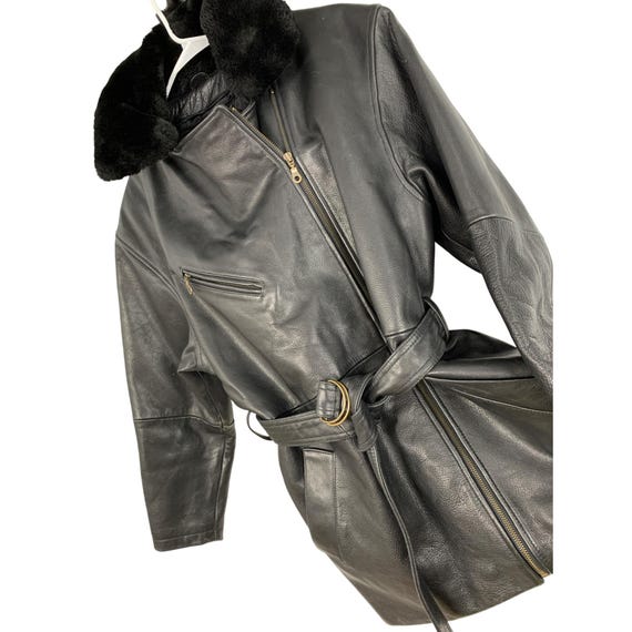 Vintage 90s Wilsons Moto Leather Jacket Zip Away Liner Womens M