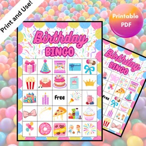Gioco del bingo per bambini, 30 carte stampabili uniche, gioco di società, attività in classe, evento scolastico, download digitale, giochi da stampare