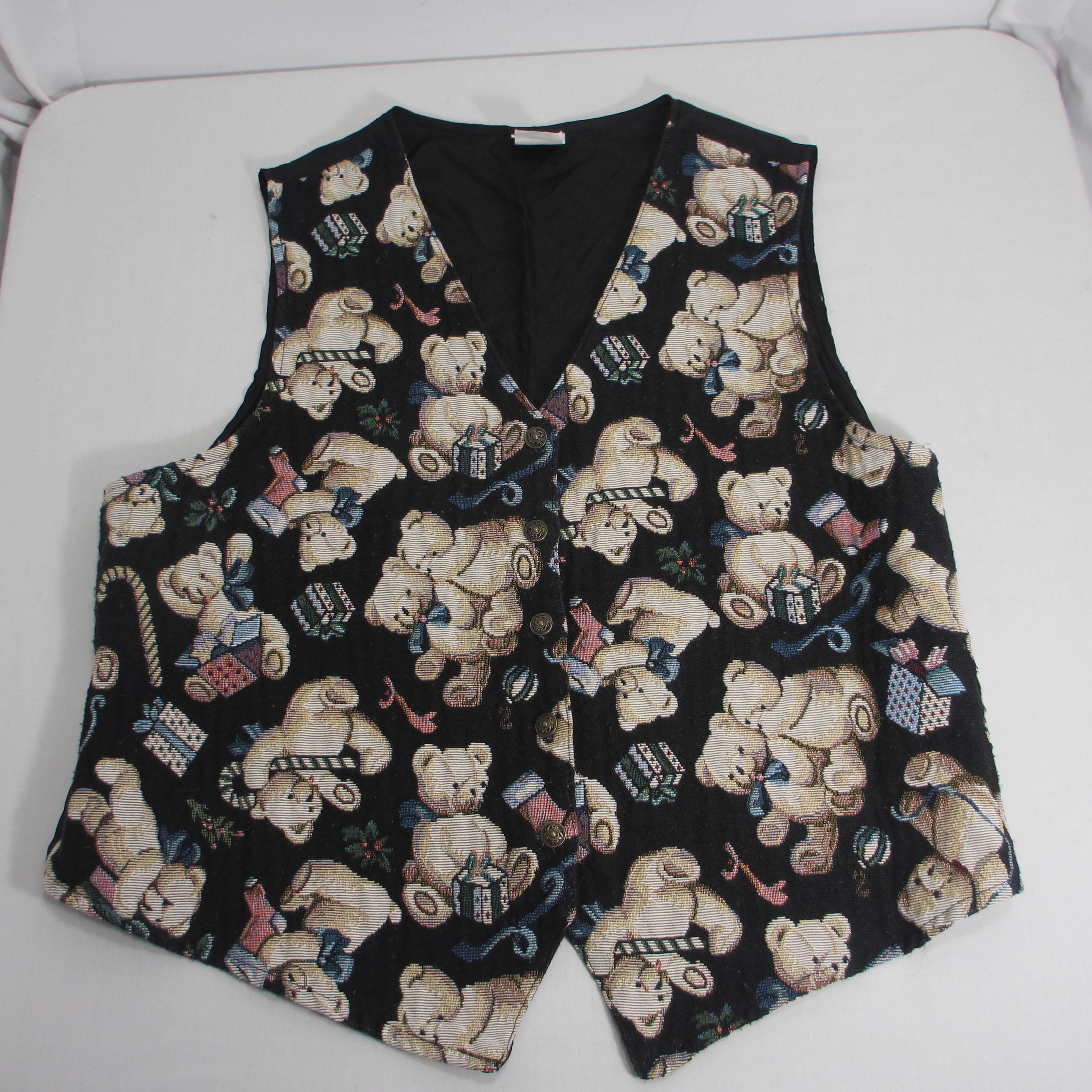 Vintage XL Bobbie Brooks Christmas Teddy Bear Vest - Etsy