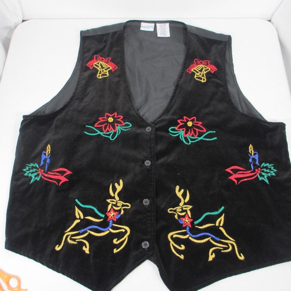 Bobbie Brooks Ugly Velvet Christmas Vest