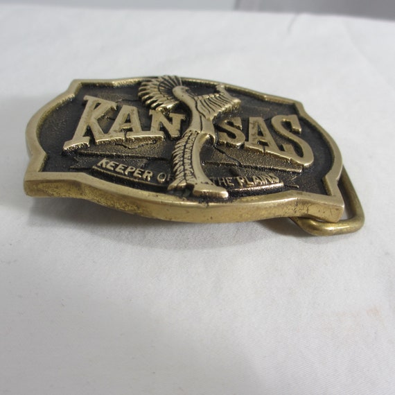 Vintage Solid Brass Kansas Keeper Of The Plains B… - image 4