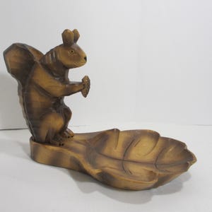 Vintage Black Forest Hand Carved Wooden Nut Holder