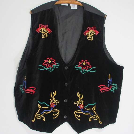 Bobbie Brooks Ugly Velvet Christmas Vest - image 2