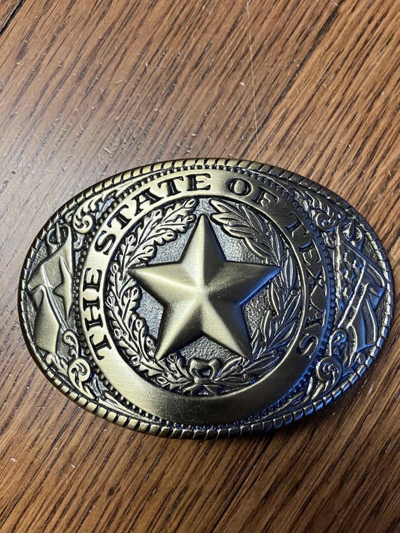 Boucle De Ceinture Texas Purius - Or - État Du Texas - Réf. 41816 - Occasion Bon état