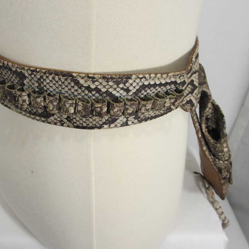 Vintage Western Holster Gun Belt Rattle Snake Etsy