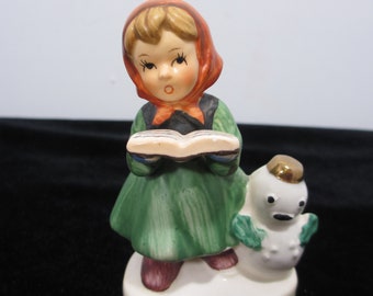 Vintage Napcoware Christmas Caroler Child with Snowman