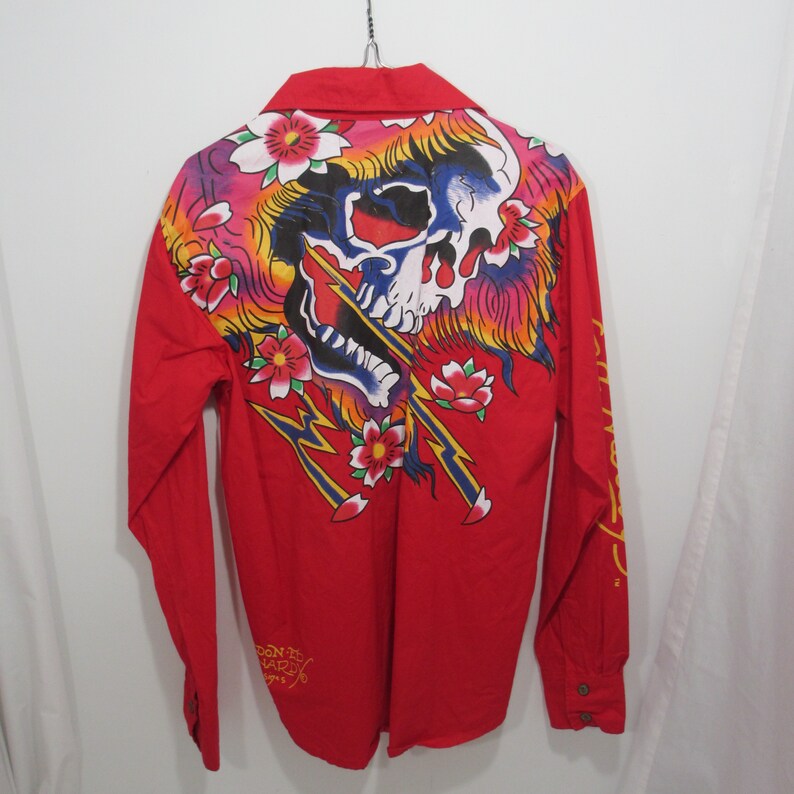 Vintage Ed Hardy Surf or Die Mens Dress Shirt Etsy