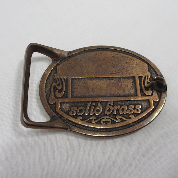 Vintage Majestic Bald Eagle Brass Belt Buckle - image 5