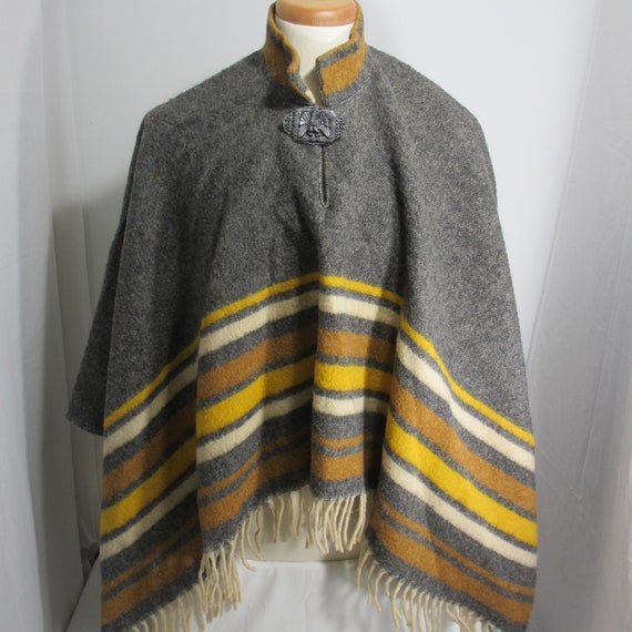 Darling Vintage Wool Blanket Poncho