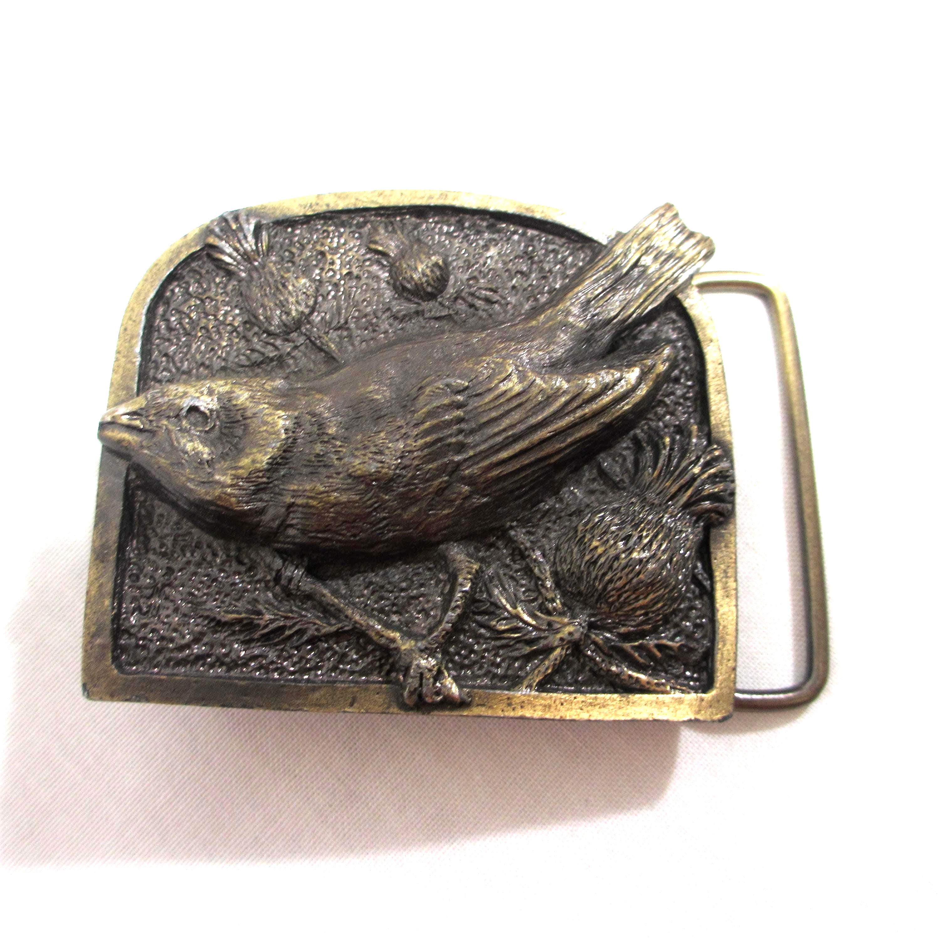 Vintage Emeralda brass belt buckle by Lewis Buckle Co. Lewis Belt Buckle - Etsy main image 3